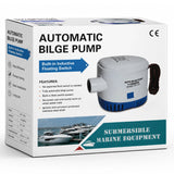 Acquaflo 1100GPH Automatic Submersible Bilge Pump 12V for Boat Marine